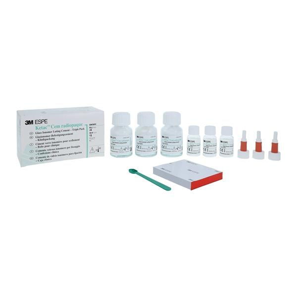 3M Solventum 37231 Ketac Cem Glass Ionomer Luting Dental Cement Triple Pack 3M Solventum 37231 Ketac Cem Glass Ionomer Luting Dental Cement Triple Pack